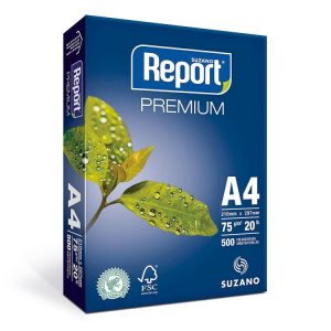 Papel A4 en resma Report 75gr. Paquete por 500 hojas
