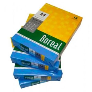 Papel Boreal color verde claro, paquete 500 hojas tamaño A4 75gr